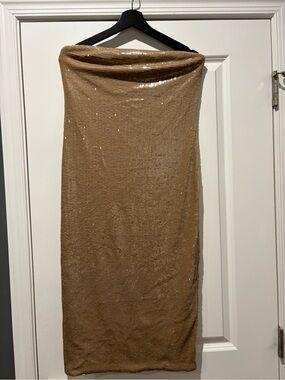 Sequin Banana Republic strapless dress